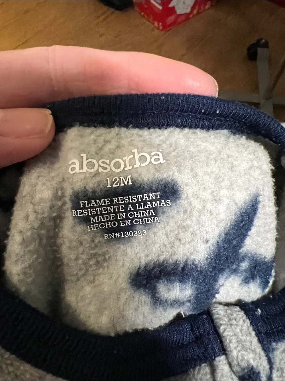 Absorba Grey and Navy Vehicle Print Footed One-Piece